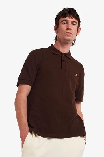 Pánské Polo Triko Fred Perry M3846 Hnědé | CZ 1588FDNM